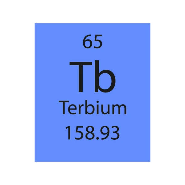 Terbium Symbol Chemical Element Periodic Table Vector Illustration - Stok Vektor