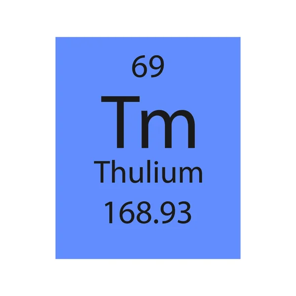 Thulium Symbol Chemical Element Periodic Table Vector Illustration - Stok Vektor