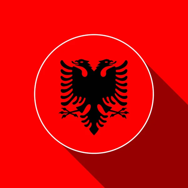 Země Albánie Albánská Vlajka Vektorová Ilustrace — Stockový vektor