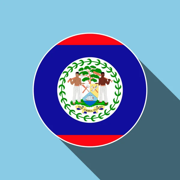País Belize Bandeira Belize Ilustração Vetorial — Vetor de Stock