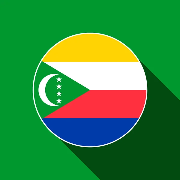 Country Comoros Komorská Vlajka Vektorová Ilustrace — Stockový vektor