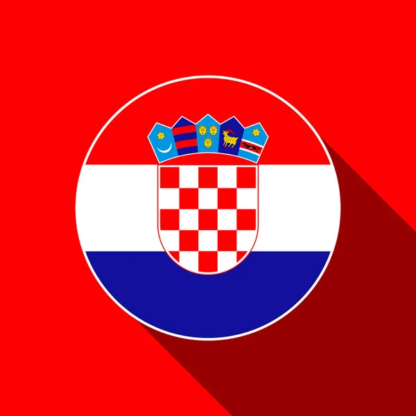 País Croacia Bandera Croacia Ilustración Vectorial — Vector de stock