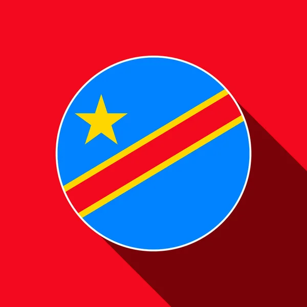 Kongói Demokratikus Köztársaság Kongói Demokratikus Köztársaság Zászló Vektorillusztráció — Stock Vector