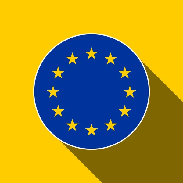 Land Europeiska Unionen Europeiska Unionens Flagga Vektorillustration — Stock vektor