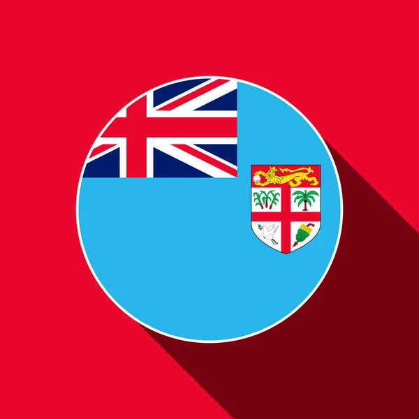 Land Fiji Fiji Vlag Vectorillustratie — Stockvector