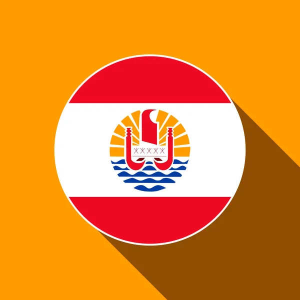 Paese Polinesia Francese Bandiera Della Polinesia Francese Illustrazione Vettoriale — Vettoriale Stock