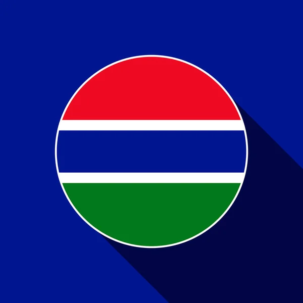 ガンビア国 ガンビアの旗 ベクターイラスト — ストックベクタ