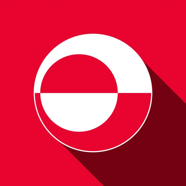 País Groenlandia Bandera Groenlandia Ilustración Vectorial — Vector de stock