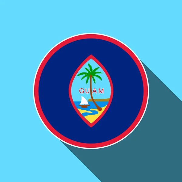 País Guam Bandera Guam Ilustración Vectorial — Vector de stock