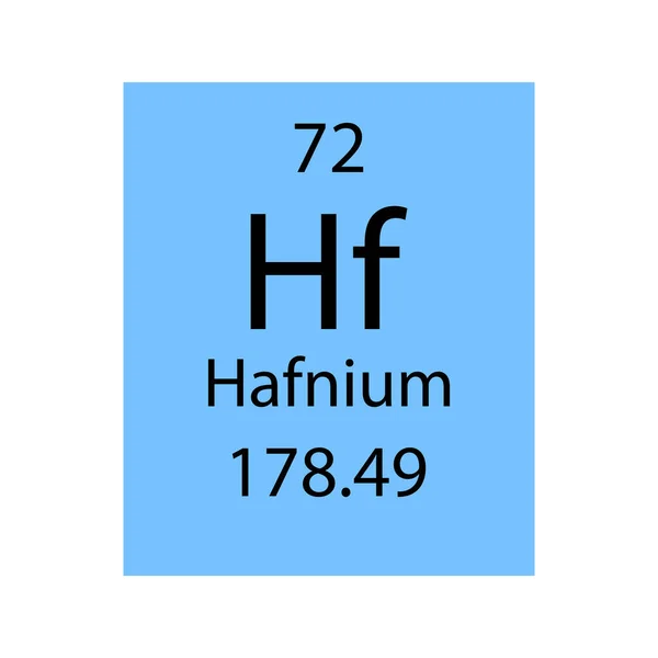 Hafnium Symbol Chemical Element Periodic Table Vector Illustration — Stock Vector