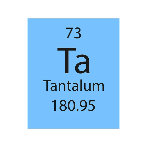 Tantalum Symbol Chemical Element Periodic Table Vector Illustration — стоковый вектор