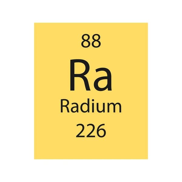 Radium Symbol Chemical Element Periodic Table Vector Illustration — Stock vektor