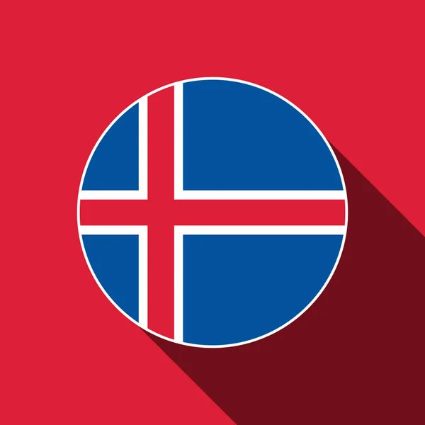 Land Island Isländische Flagge Vektorillustration — Stockvektor