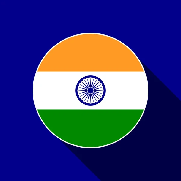 Land Indien Indiens Flagga Vektorillustration — Stock vektor