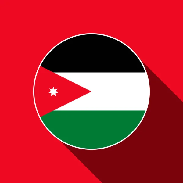 Kraj Jordan Flaga Jordanii Ilustracja Wektora — Wektor stockowy