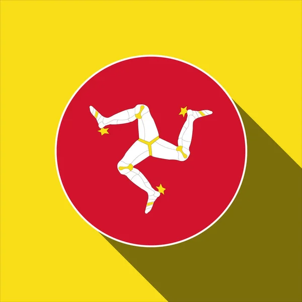 Country Isle Man Sziget Man Sziget Zászló Vektorillusztráció — Stock Vector
