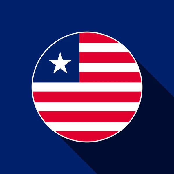 Liberya Ülkesi Liberya Bayrağı Vektör Illüstrasyonu — Stok Vektör