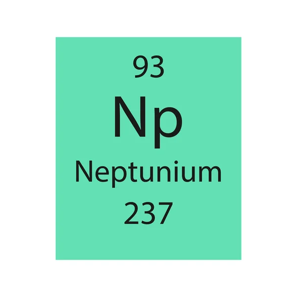 Neptunium Symbol Chemical Element Periodic Table Vector Illustration — Stock vektor