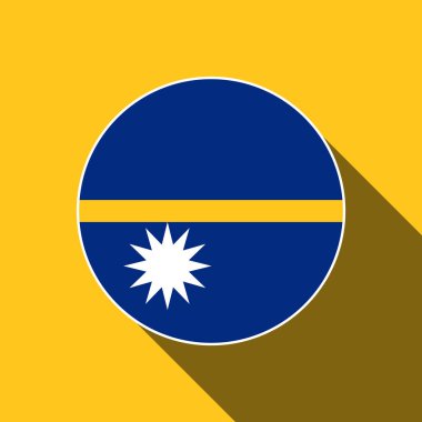 Taşralı Nauru. Nauru bayrağı. Vektör illüstrasyonu.