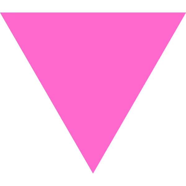 Pink Triangle Icon Vector Illustration — Vetor de Stock