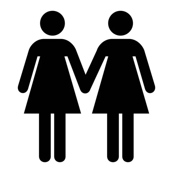 Two Woman Symbol Vector Illustration — Image vectorielle