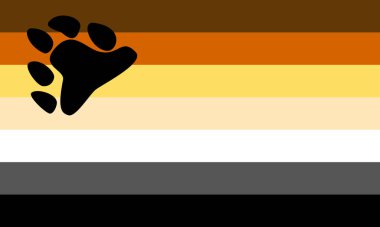 International bear brotherhood flag. Vector illustration.