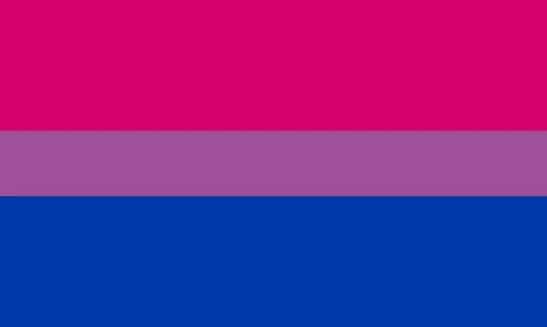 Die Fahne Des Bisexuellen Stolzes Vektorillustration — Stockvektor
