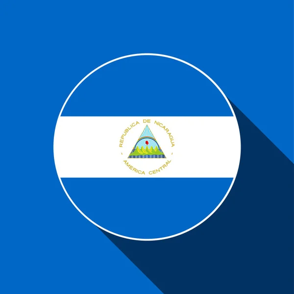 País Nicaragua Bandera Nicaragua Ilustración Vectorial — Archivo Imágenes Vectoriales