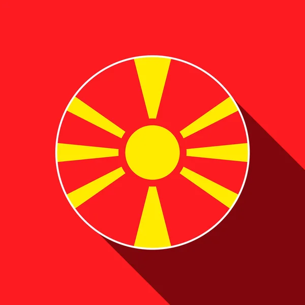 北マケドニアの国 北マケドニアの旗 ベクターイラスト — ストックベクタ