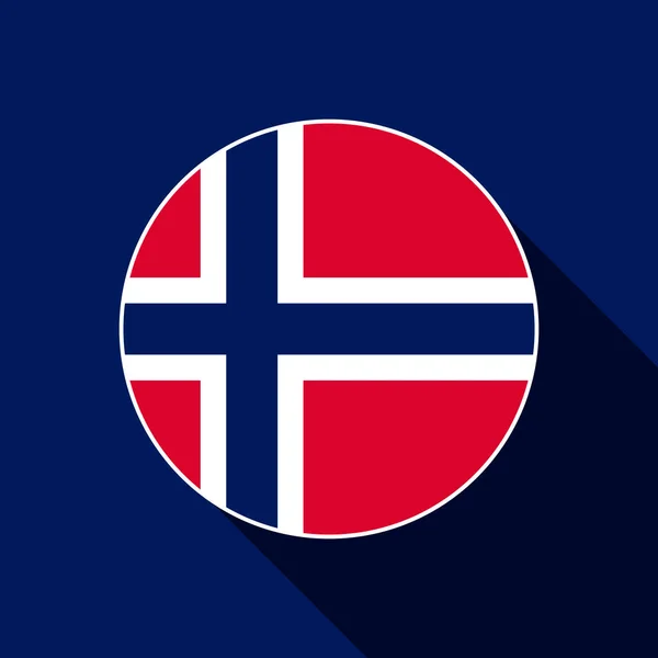 Pays Norvège Drapeau Norvégien Illustration Vectorielle — Image vectorielle