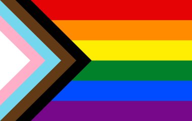 Yeni LGBTQ gurur bayrağı. Vektör çizimi.