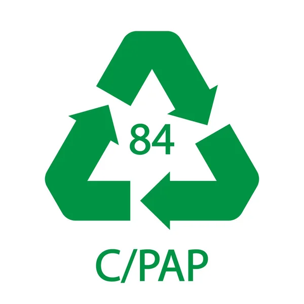 Composieten Recycling Symbool Pap Vectorillustratie — Stockvector