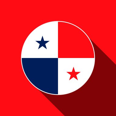Köy Panaması. Panama bayrağı. Vektör illüstrasyonu.