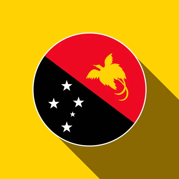 Země Papua Nová Guinea Papuánská Vlajka Nové Guineje Vektorová Ilustrace — Stockový vektor