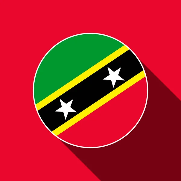 Country Saint Kitts Nevis Saint Kitts Nevis Flag Vector Illustration — Stock Vector