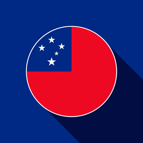 Land Samoa Samoa Flagge Vektorillustration — Stockvektor