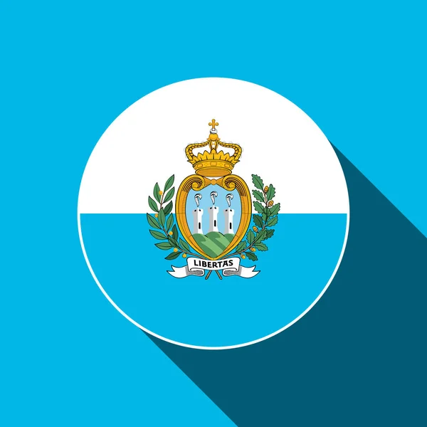 Country San Marino Bandeira San Marino Ilustração Vetorial — Vetor de Stock