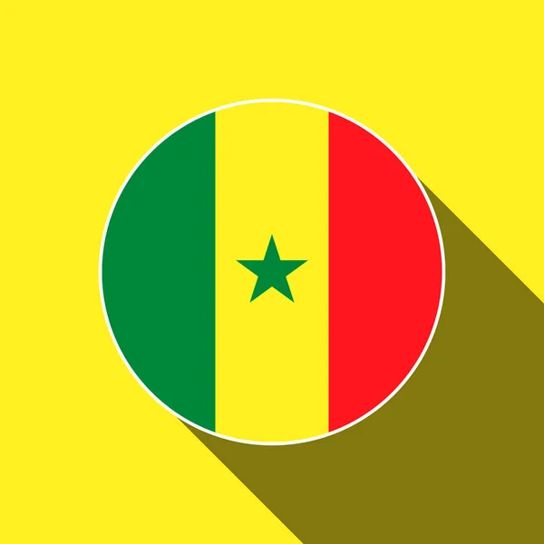 セネガル国 セネガルの国旗 ベクターイラスト — ストックベクタ