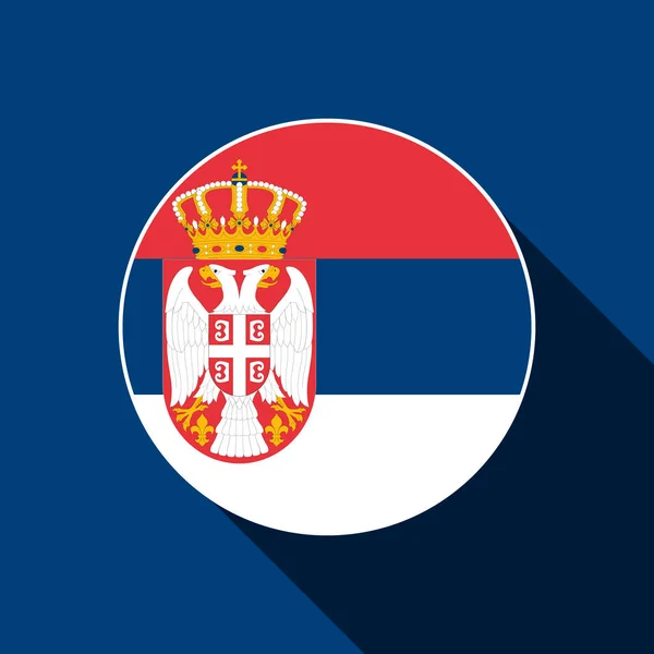 País Serbia Bandera Serbia Ilustración Vectorial — Archivo Imágenes Vectoriales