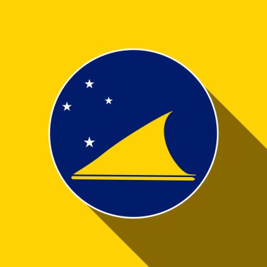 Taşralı Tokelau. Tokelau bayrağı. Vektör illüstrasyonu.