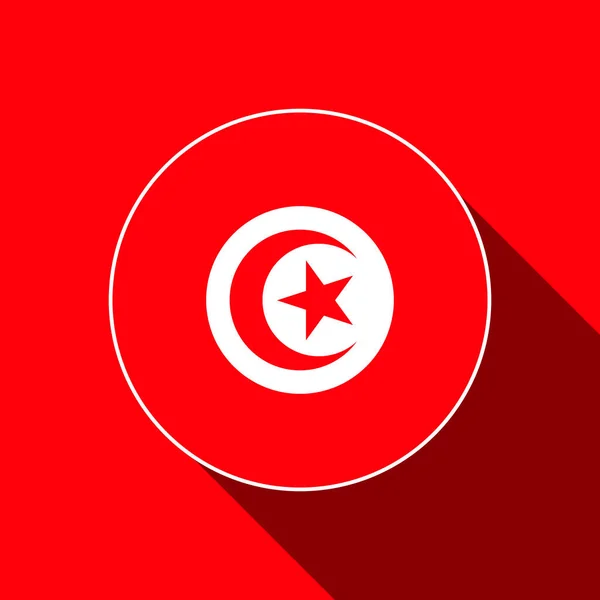 Pays Tunisie Drapeau Tunisie Illustration Vectorielle — Image vectorielle