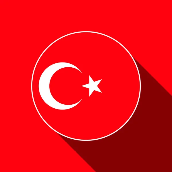 Pays Turquie Drapeau Turquie Illustration Vectorielle — Image vectorielle