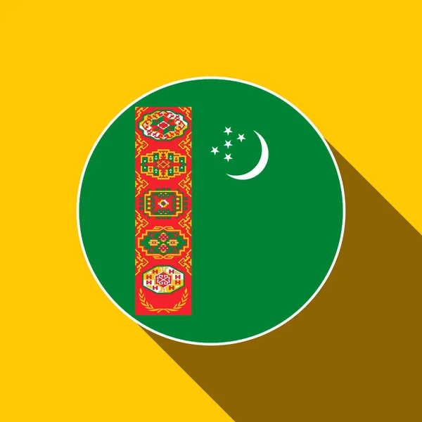 País Turkmenistán Bandera Turkmenistán Ilustración Vectorial — Vector de stock