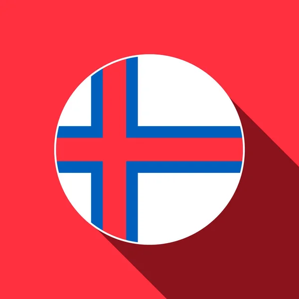 Cuntry Faeröer Eilanden Vlag Van Faeröer Vectorillustratie — Stockvector