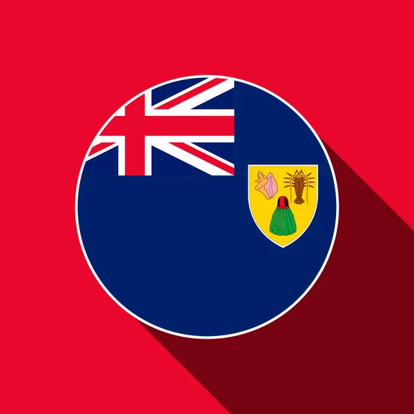 Country Turks Caicos Adaları Turks Caicos Adaları Bayrağı Vektör Illüstrasyonu — Stok Vektör