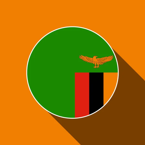 Land Zambia Zambias Flagga Vektorillustration — Stock vektor