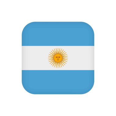 Argentina flag, official colors. Vector illustration.