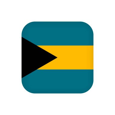 Bahamas flag, official colors. Vector illustration.