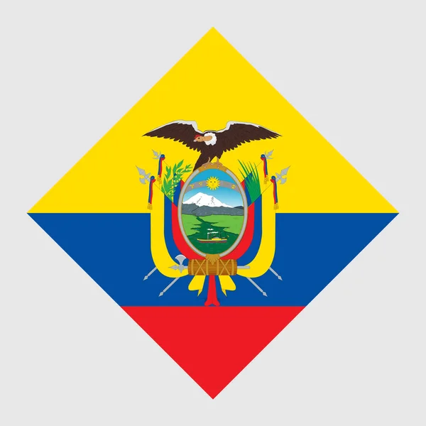 Flagge Ecuadors Offizielle Farben Vektorillustration — Stockvektor