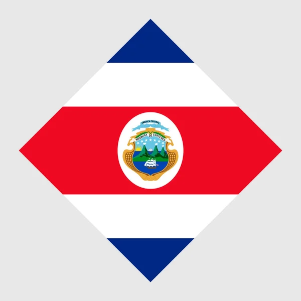 Costa Rica Flag Official Colors Vector Illustration — Vettoriale Stock
